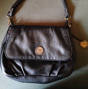 Black Leather Shoulder Bag
